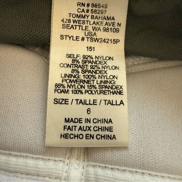 Tommy Bahama Black & White Floral One Piece Bandeau Swimsuit - Picture 5 of 8